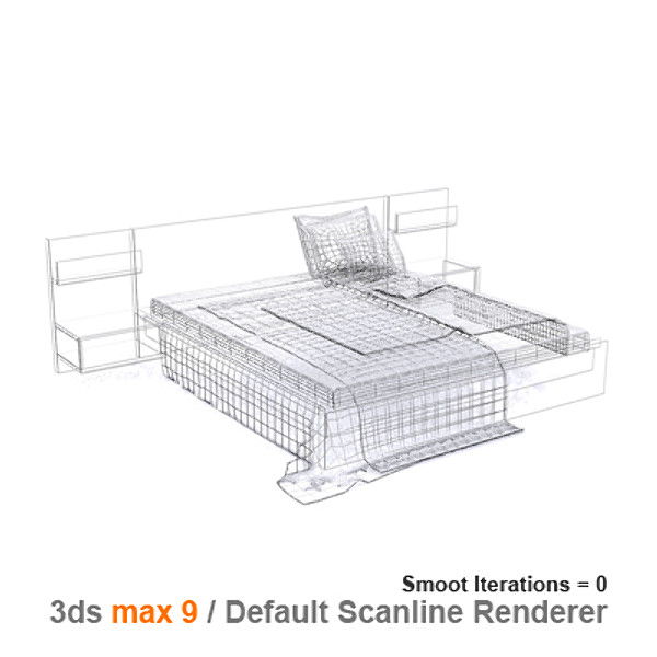 obj architectural visualization bedside cabinet - MALM bed 180 with bedside cabinet by lajhar